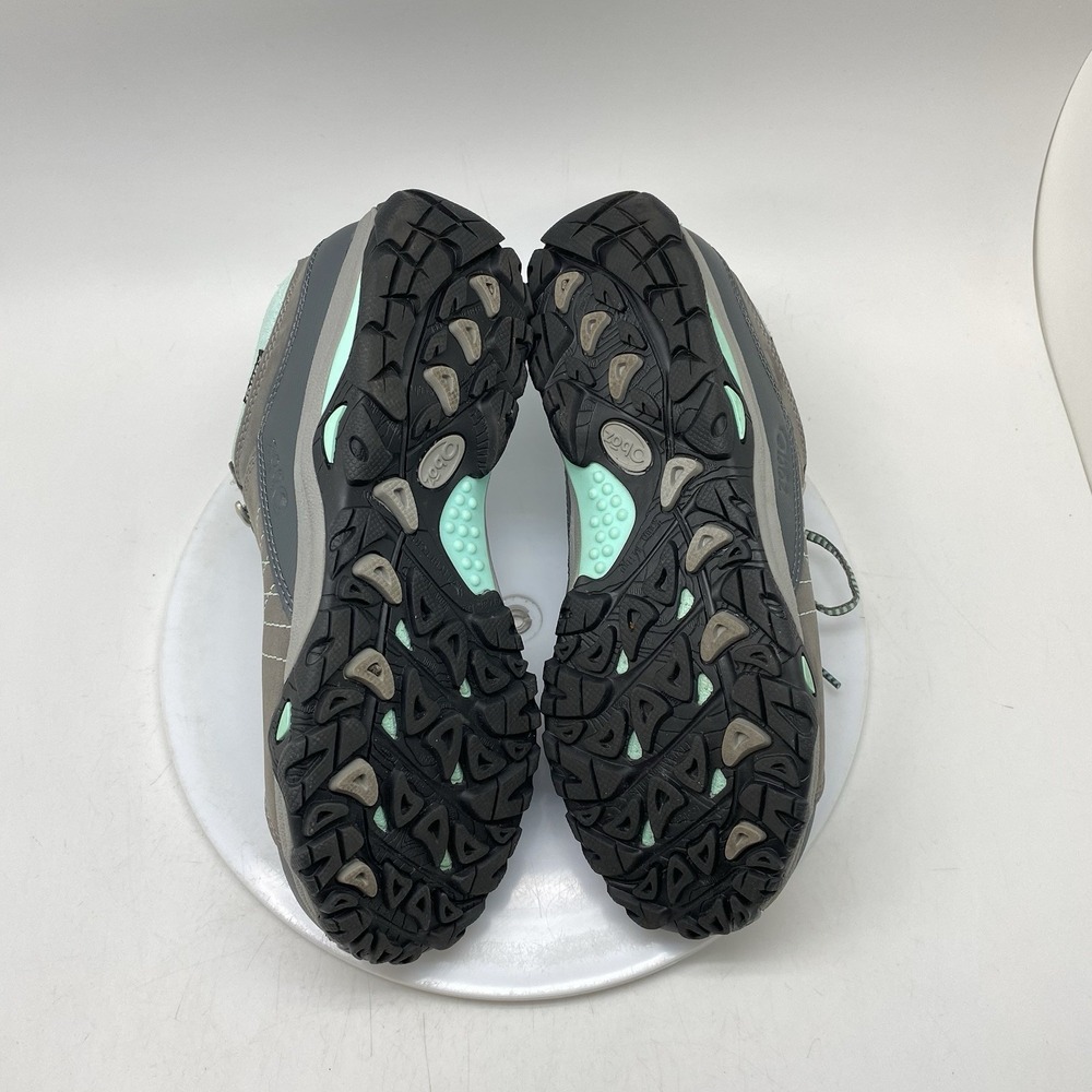 Oboz Shoes Womens 8.5 Wide Sapphire Low Gray Teal BDry Hiking Waterproof Boots - Picture 9 of 10
